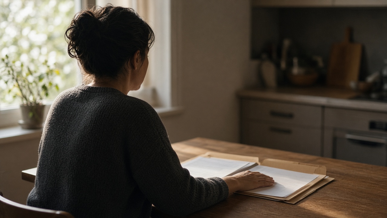 Person reviewing a Social Security claim file at home, gaining clarity before applying.